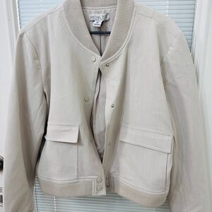 Rachel Zoe Women's Beige Bomber Jacket